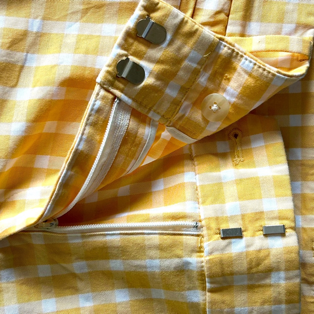Ann Taylor Yellow Checkered Women's - Picture 6 of 8